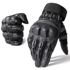 WTACTFUL Motorrad Handschuhe Herren, Sommer Touchscreen Motorradhandschuhe für MTB, Motorradrennen, Motorcross,Taktische Handschuhe, Fahrradhandschuhe Schwarz S