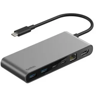 Belkin Inc024hqsgy Hub with Dual USB-C Ports - Silver