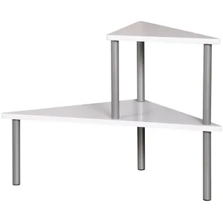 KESPER Küchen-Eckregal, Metall, 53 x 38 x 38 cm Weiß