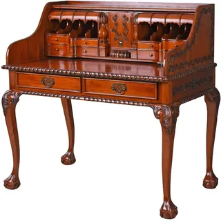 Sekretär Antik Schreibtisch Mahagoni Schreibsekretär Massivholz Schreibkommode