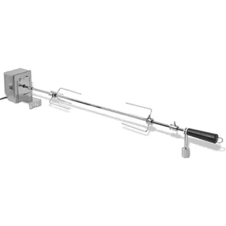vidaXL BBQ Rotisserie-Drehspieß mit professionellem Motor Stahl 900 mm