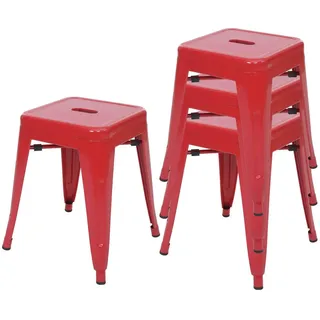 MCW Hocker Metall 39 x 46 x 39 cm Rot
