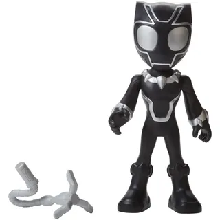 Marvel Spidey und Seine Super-Freunde – 22,5 cm supergroße Black Panther Action-Figur mit beweglichem Kopf & Armen, Web-Zubehör, Wichtelgeschenk für Kinder ab 3 Jahren, bekannt aus Disney+