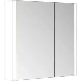 KEUCO SOMARIS Spiegelschrank Wandvorbau 2-türig, asymetrisch, 800mm, 14502512200, Farbe: Weiß Matt