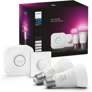 Philips Hue White & Color Ambiance Starter Set 1100 lm 2 W E27 16 Mio. Farben