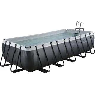 EXIT TOYS Black Leather Pool 540 x 250 x 122 cm schwarz inkl.Sandfilteranlage