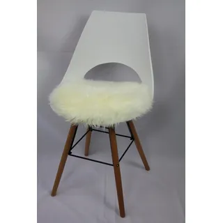 Heitmann-Felle Lamm Stuhlkissen Ø 45 cm Weiß
