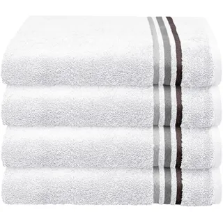 Skyline Color Handtücher 4 x 50 x 100 cm weiß