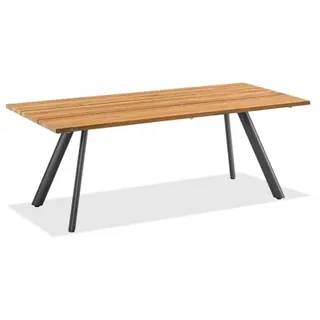 Niehoff Gartentisch 220 x 95 x 76 cm Teakfarben/Grau