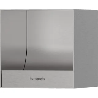 hansgrohe XtraStoris Original Toilettenpapierhalter, Einbau, 150x140x150mm, 56065800, Farbe: Edelstahl gebürstet