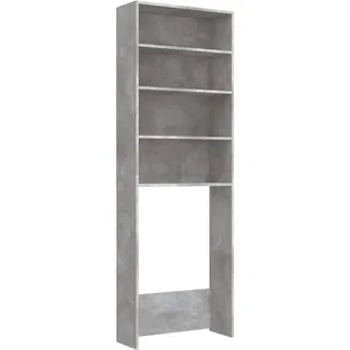 vidaXL Waschmaschinenschrank Betongrau 64x24x190 cm - Grau