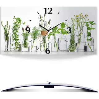 ARTland Wanduhr 50 cm Öle mit Kräutern grün