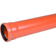 Wavin, Zubehör Sanitärinstallation, 200 x 1000 mm PVC-kloakrør med muffe, klasse S SN8, EN1401