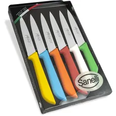Sanelli 905206 Jolly Skin Messerset 6-teilig Set mit 6 Küchenmessern, Stahl