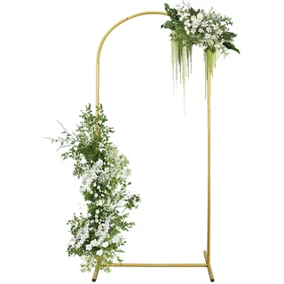 1.8M Hochzeitsbogen Hintergrund Ständer für Partys, Hochzeitsbögen für Zeremonie, Ballon Bogen Ständer, Geburtstagsfeier Dekoration Türrahmen Gold