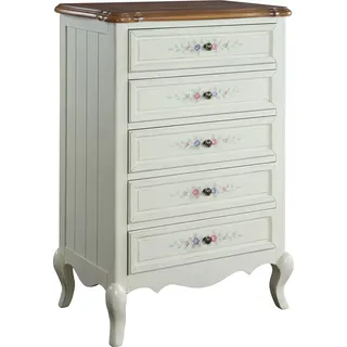 Anrichte Kommoden Schrank Landhaus Stil Sideboard Kommode Echtes Holz Anrichten - Weiß