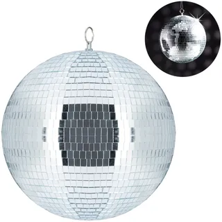 Relaxdays Discokugel 30 cm, Silber