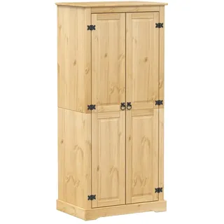 vidaXL Kleiderschrank Corona 76x50x170 cm Massivholz Kiefer - Braun
