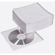 Bild BOX65 50er-Pack CD-Papiertaschen mit Lasche und Sichtfenster
