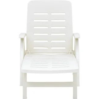 vidaXL Klappliege Kunststoff Weiß - Weiß