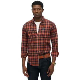 Superdry für Herren. M4011047A Holzfällerhemd rot (S), Lässig, Baumwolle, Langarm