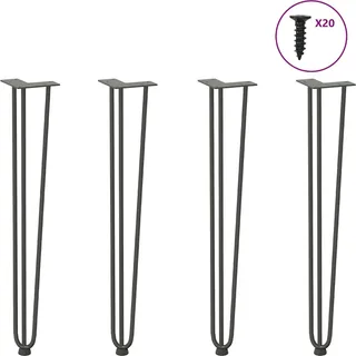 SYFAXTM Haarnadelbeine für Konsolentische 4 Stk. Anthrazit 72 cm Massivstahl - Grau
