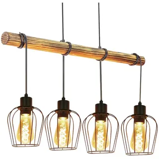 ZMH Pendelleuchte Percival 80/13/197.5 cm , Schwarz , Metall , E27 , 13x197.5x80 cm , Lampen & Leuchten, Innenbeleuchtung, Hängeleuchten, Pendelleuchten