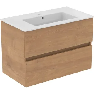 Ideal Standard Möbelpaket Eurovit+ Unterschrank und Waschtisch 81 cm Eiche
