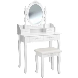Tectake tectake® Schminktisch 75 x 40 x 143 cm,