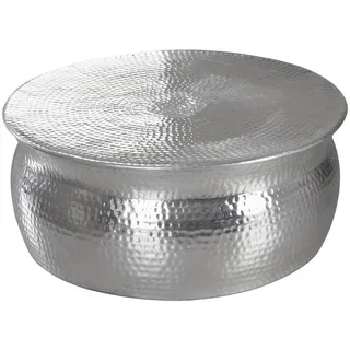 Wohnling Couchtisch rund Silber 75 x 31 cm