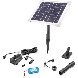 esotec Solar Pumpensystem mit LED-Licht für Brunnen und Wasserspeier 101921 - Schwarz