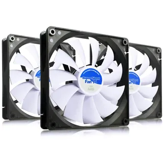 AABCOOLING Super Silent Fan 14 - Leise und Efizient 140mm Gehäuselüfter mit 4 Anti-Vibration-Pads - CPU Kühler, Ventilator, Lüfter, Silent Lüfter, 8,6 dB(A), 80 m3/h - Wertpaket 3 Stück