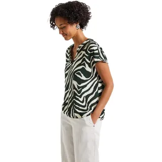 Street One Damen Bluse mit Zebra-Muster