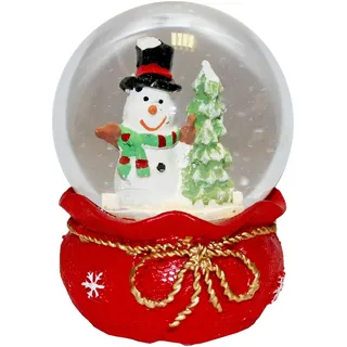 Weihnachten Schnee Kugel Schneemann Licht Auf LED Farb Verändernd Wasserball 6cm