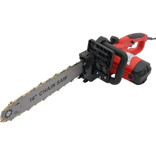 Elektrische Kettensäge - 7018 - Schwertlänge 40,6 cm - 2000 W - Kabelgebunden 220 V - Automatisches Schärfen - Mechanische Bremse - Automatische Schmierung - Rot