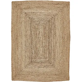 LUXOR LIVING -LUXOR- living Salo - Jute Teppich Boho aus natürlichen Materialien handgefertigt - Teppich Wohnzimmer 60 x 110 cm