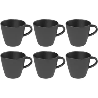 Villeroy & Boch Manufacture Rock Kaffeetasse 0,15 l Schwarz 6 St.