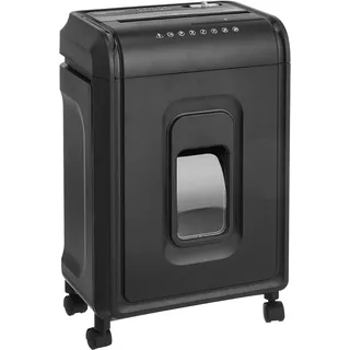 Amazon Basics Aktenvernichter mit Mikroschnitt, 7-8 Blätter, Schwarz