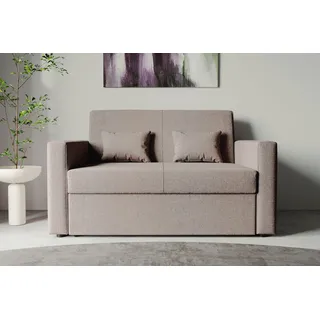 INOSIGN Schlafsofa »Ravena, Breite 146 cm, mit Bettfunktion«, kompaktes 2-Sitzer Sofa, Webstoff, Cord beige