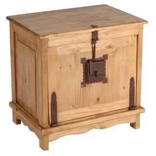 Mexico Truhe / Nachttisch Massivholz Pinie  Mexiko Möbel Mexikanisch