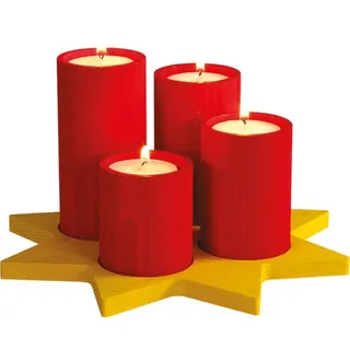 Erzgebirgische Volkskunst Richard Glässer GmbH Adventskranz Stumpenlicht Teelichthalter Erzgebirge Weihnachtsschmuck NEU 04320