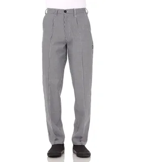 Chef Works schwarz und weiß kariert Traditionelle Chef Hose, schwarz/weiß, 46