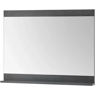 Wandspiegel Garderobe BERLIN-61 Industrial Stil, in Matera anthrazit/grau, BxHxT: ca. 92x71x10 cm - Grau