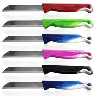 Solingen Obstmesser Schälmesser Gemüsemesser Allzweckmesser Edelstahl Messer rostfrei Küchenmesser Tafelbesteck Messerset Alltagsmesser 20er Set Bunt