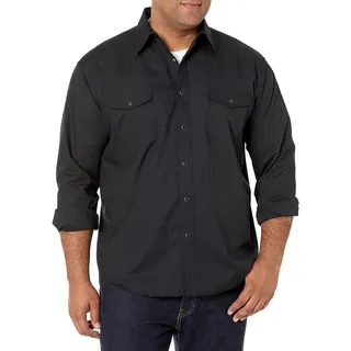 Wrangler Herren Sport Western Basic Two Pocket Long Sleeve Snap Shirt Hemd (1er Pack)