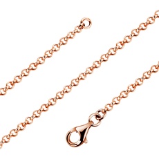 Avesano Rosegold Kette ohne Anhänger 925 Sterling Silber Damen Halskette Breite 2,2 mm Länge 42 45 50 60 70 80 90 cm 101012-480