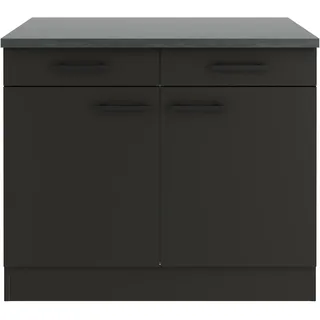 OPTIFIT Unterschrank Madrid420 100 x 60 x 84,8 cm Anthrazit Matt