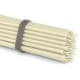 NKlaus 50x Altarkerzen Weiß 16 cm Dünne Paraffinkerzen rußfrei & tropffrei Lange Brenndauer Kirchenkerzen für Altar, Liturgie & Gedenken 36117