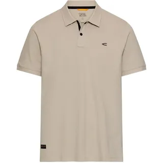 camel active Herren Poloshirt mit Druckknöpfen Beige, Menswear-M