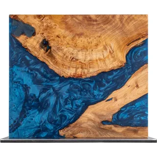 Magnetischer Holzständer für Küchenmesser - Blau | Elegantes Design & sichere Aufbewahrung KP39262 - Blau, Braun